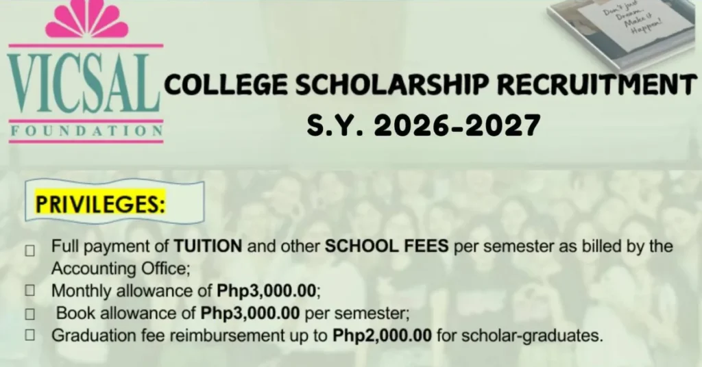 Vicsal Foundation Scholarship